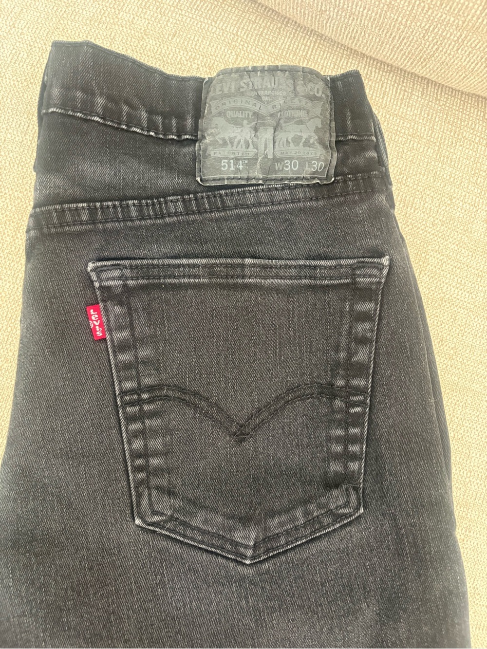 Levi's 514 Boys Straight Leg Jeans in Washed Black